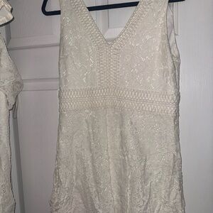 Elegant Cream Lace Dress